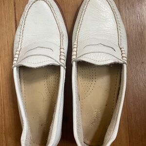 Weejuns white loafers